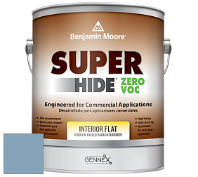 Benjamin Moore 355 Super Hide Zero Voc Interior Flat краска цвет 838 Denim Wash