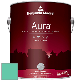 Benjamin Moore Aura 631 Waterborne Exterior Satin Finish краска цвет 614 St. Patty's Day