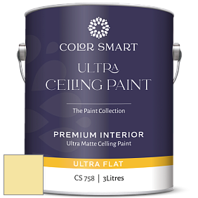 COLOR SMART CS 758 ULTRA CEILING PAINT ультраматовая краска цвет 2024-50 Jasper Yellow