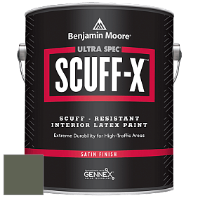 Benjamin Moore 486 Ultra Spec SCUFF-X Interior Satin Finish краска цвет 469 Backwoods