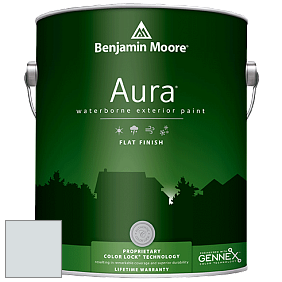 Benjamin Moore Aura 629 Waterborne Exterior Flat Finish краска цвет 875 Blue Veil