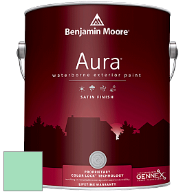 Benjamin Moore Aura 631 Waterborne Exterior Satin Finish краска цвет 2037-50 Greenwood Lake
