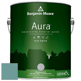 Benjamin Moore Aura 629 Waterborne Exterior Flat Finish краска цвет 677 Azure Water