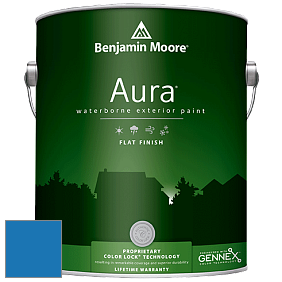 Benjamin Moore Aura 629 Waterborne Exterior Flat Finish краска цвет 2066-30 Big Country Blue