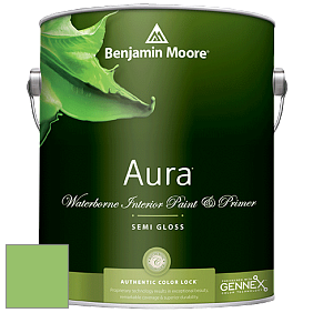 Benjamin Moore Aura 528 Waterborne Interior Semi-gloss Finish краска цвет 558 Killala Green