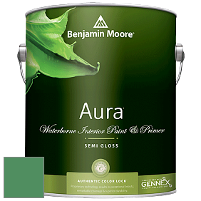 Benjamin Moore Aura 528 Waterborne Interior Semi-gloss Finish краска цвет NCS S 3050-G10Y 