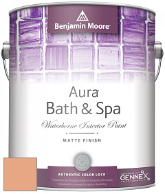 Benjamin Moore Aura 532 Bath & Spa Waterborne Interior Paint Matte Finish краска цвет 2167-40 Toffee Orange