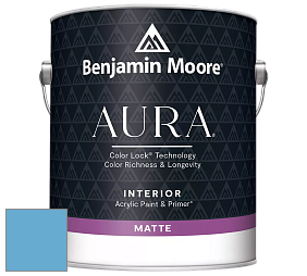 Benjamin Moore Aura 522 Interior Paint - Matte краска цвет 796 Nova Scotia Blue