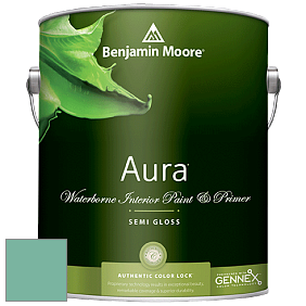 Benjamin Moore Aura 528 Waterborne Interior Semi-gloss Finish краска цвет 2041-40 Juneau Spring