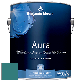 Benjamin Moore Aura 524 Waterborne Interior Eggshell Finish краска цвет 742 Largo Teal