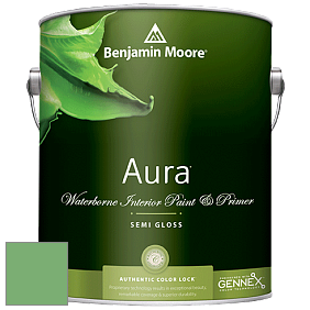 Benjamin Moore Aura 528 Waterborne Interior Semi-gloss Finish краска цвет 573 Four Leaf Clover