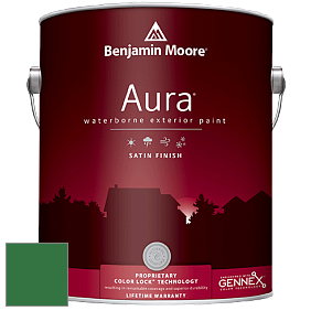 Benjamin Moore Aura 631 Waterborne Exterior Satin Finish краска цвет 2037-10 Amazon Moss