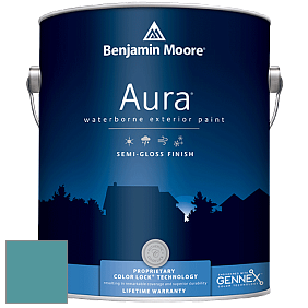 Benjamin Moore Aura 632 Waterborne Exterior Semi-Gloss Finish краска цвет 726 Rendezvous Bay