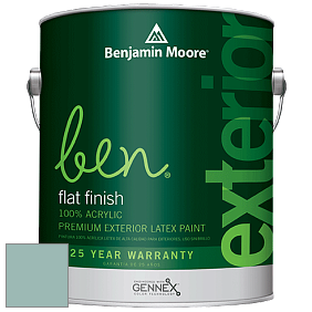 Benjamin Moore Ben 541 Waterborne Exterior Flat Finish краска цвет 710 Kensington Green