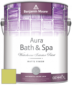 Benjamin Moore Aura 532 Bath & Spa Waterborne Interior Paint Matte Finish краска цвет NCS S 1050-G60Y 