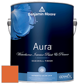 Benjamin Moore Aura 524 Waterborne Interior Eggshell Finish краска цвет 2015-10 Electric Orange