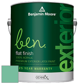 Benjamin Moore Ben 541 Waterborne Exterior Flat Finish краска цвет 592 Rosamilia Green