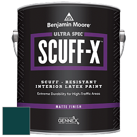 Benjamin Moore 484 Ultra Spec SCUFF-X Interior Matte Finish краска цвет RAL 6004 