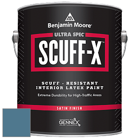 Benjamin Moore 486 Ultra Spec SCUFF-X Interior Satin Finish краска цвет 1679 Bedford Blue