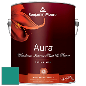 Benjamin Moore Aura 526 Waterborne Interior Satin Finish покрытие цвет NCS S 3050-B70G 