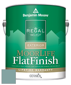 Benjamin Moore W105 Regal Select Exterior Paint-MoorLife Flat Finish краска цвет 711 Boca Raton Blue