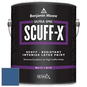 Benjamin Moore 484 Ultra Spec SCUFF-X Interior Matte Finish краска цвет 812 Blueberry Hill