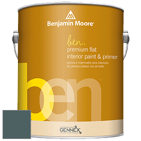 Benjamin Moore Ben W625 Premium Interior Latex Flat краска цвет 721 Vanderberg Blue
