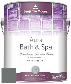 Benjamin Moore Aura 532 Bath & Spa Waterborne Interior Paint Matte Finish краска цвет 1595 Rocky Coast