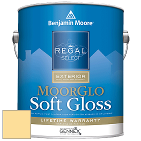 Benjamin Moore W096 Regal Select Exterior Paint-Moor GloSoft Gloss Finish краска цвет 2020-50 Mellow Yellow