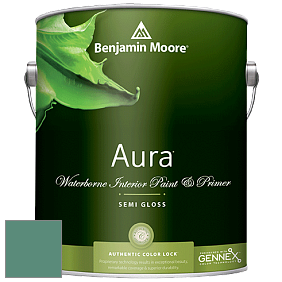 Benjamin Moore Aura 528 Waterborne Interior Semi-gloss Finish краска цвет NCS S 4030-B90G 