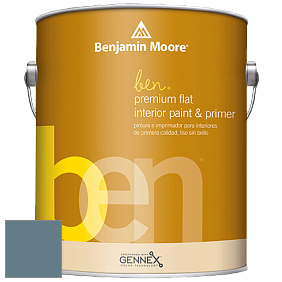 Benjamin Moore Ben W625 Premium Interior Latex Flat краска цвет 1650 Stillwater