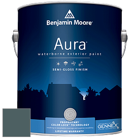 Benjamin Moore Aura 632 Waterborne Exterior Semi-Gloss Finish краска цвет 721 Vanderberg Blue