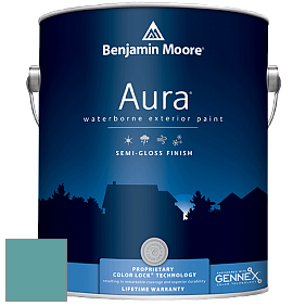Benjamin Moore Aura 632 Waterborne Exterior Semi-Gloss Finish краска цвет 2052-40 Blue Spa
