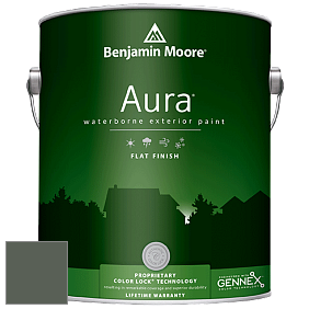Benjamin Moore Aura 629 Waterborne Exterior Flat Finish краска цвет 448 Dakota Shadow