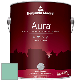 Benjamin Moore Aura 631 Waterborne Exterior Satin Finish краска цвет 599 Brookdale Gardens