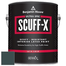 Benjamin Moore 486 Ultra Spec SCUFF-X Interior Satin Finish краска цвет 2049-10 Pacific Sea Teal