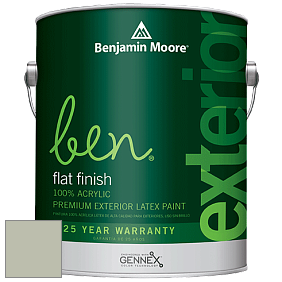 Benjamin Moore Ben 541 Waterborne Exterior Flat Finish краска цвет 472 Aganthus Green