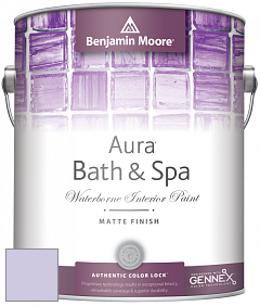 Benjamin Moore Aura 532 Bath & Spa Waterborne Interior Paint Matte Finish краска цвет 1395 Grape Ice