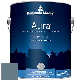Benjamin Moore Aura 632 Waterborne Exterior Semi-Gloss Finish краска цвет 1650 Stillwater