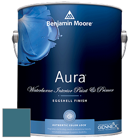 Benjamin Moore Aura 524 Waterborne Interior Eggshell Finish краска цвет 749 Bainbridge Blue