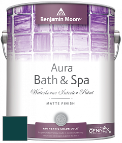 Benjamin Moore Aura 532 Bath & Spa Waterborne Interior Paint Matte Finish краска цвет RAL 6004 