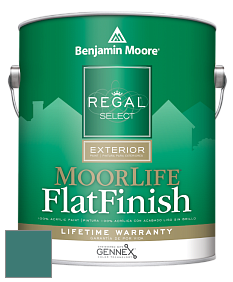 Benjamin Moore W105 Regal Select Exterior Paint-MoorLife Flat Finish краска цвет 672 Intercoastal Green