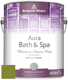 Benjamin Moore Aura 532 Bath & Spa Waterborne Interior Paint Matte Finish краска цвет NCS S 3065-G50Y 