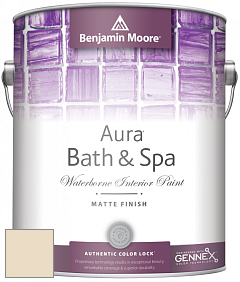Benjamin Moore Aura 532 Bath & Spa Waterborne Interior Paint Matte Finish краска цвет 956 Palace White