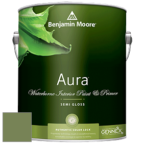 Benjamin Moore Aura 528 Waterborne Interior Semi-gloss Finish краска цвет 546 Courtyard Green