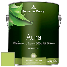 Benjamin Moore Aura 528 Waterborne Interior Semi-gloss Finish краска цвет NCS S 0560-G40Y 