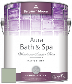 Benjamin Moore Aura 532 Bath & Spa Waterborne Interior Paint Matte Finish краска цвет 444 Cedar Grove