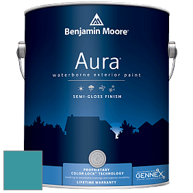 Benjamin Moore Aura 632 Waterborne Exterior Semi-Gloss Finish краска цвет 754 Wilmington Spruce