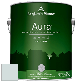 Benjamin Moore Aura 629 Waterborne Exterior Flat Finish краска цвет 1632 Glass Slipper