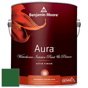 Benjamin Moore Aura 526 Waterborne Interior Satin Finish покрытие цвет RAL 6002 